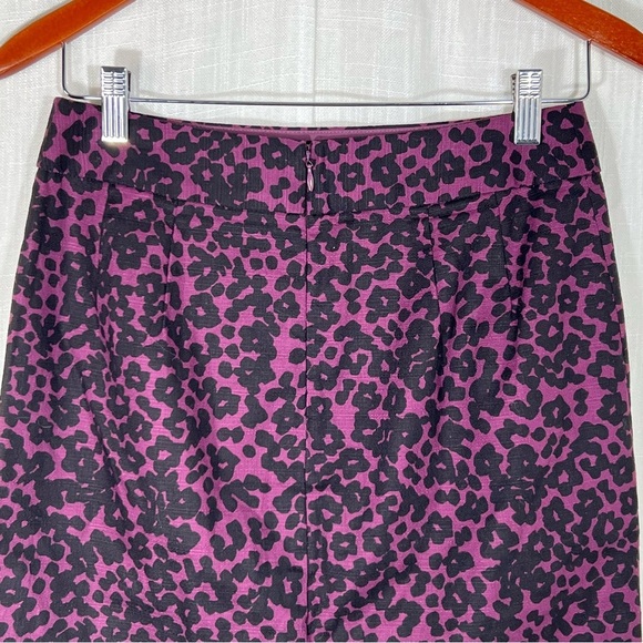 Banana Republic Purple Animal Print Pencil Skirt - Picture 4 of 6